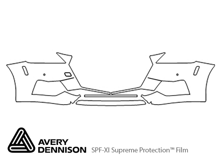 tt Avery Dennison Clear Bra Bumper Precut PPF Diagram