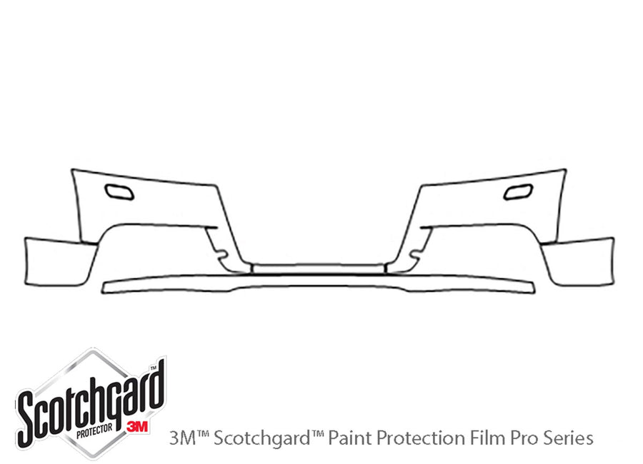 tts 3M Clear Bra Bumper Precut PPF Diagram