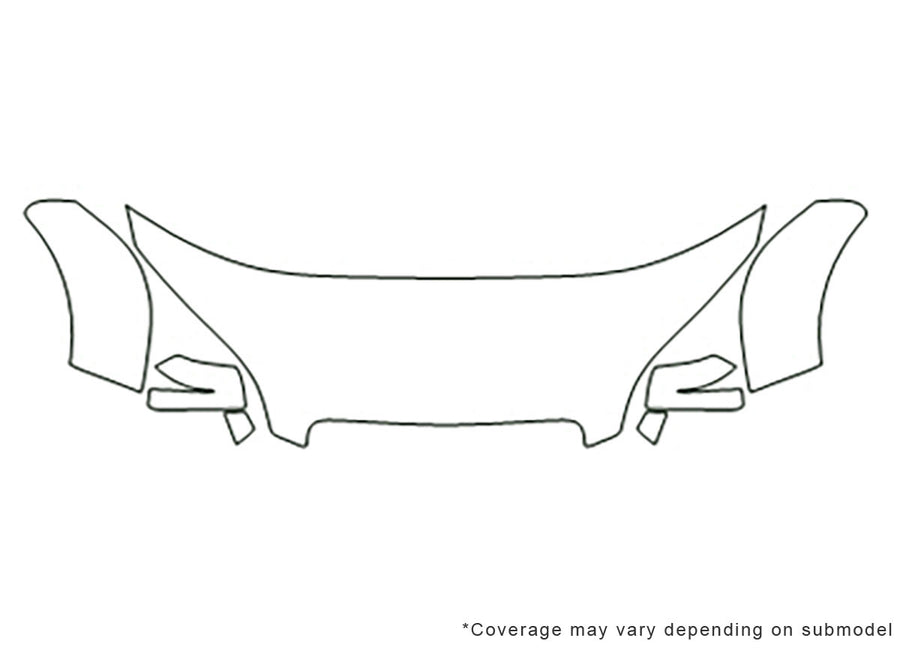 tts 3M Clear Bra Hood Precut PPF Diagram