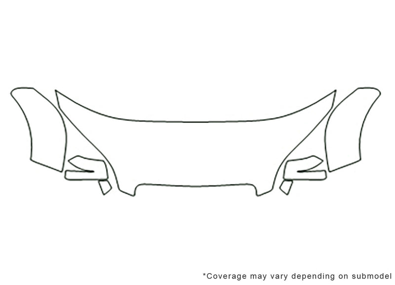 tts Avery Dennison Clear Bra Hood Precut PPF Diagram
