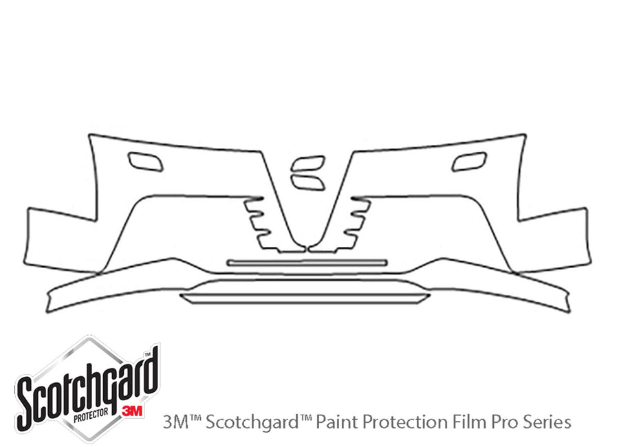 tts 3M Clear Bra Bumper Precut PPF Diagram