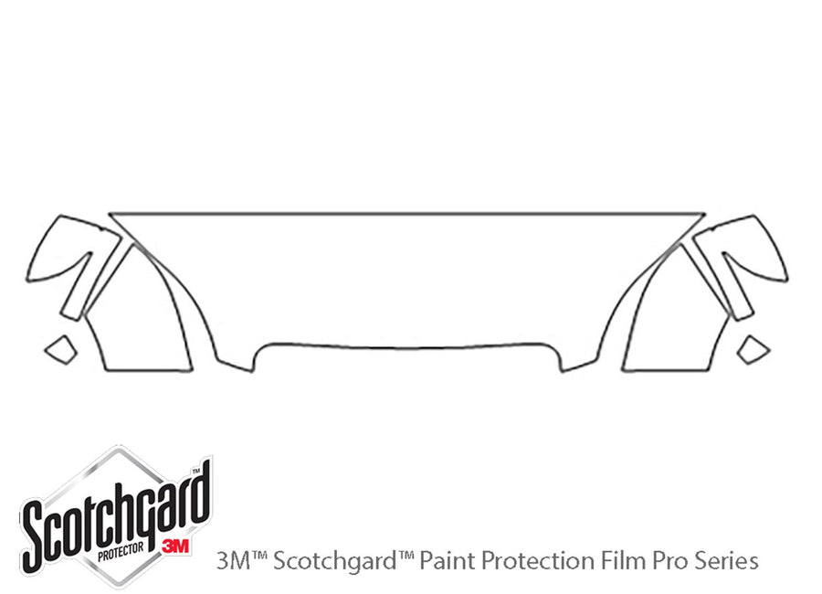 tts 3M Clear Bra Hood Precut PPF Diagram