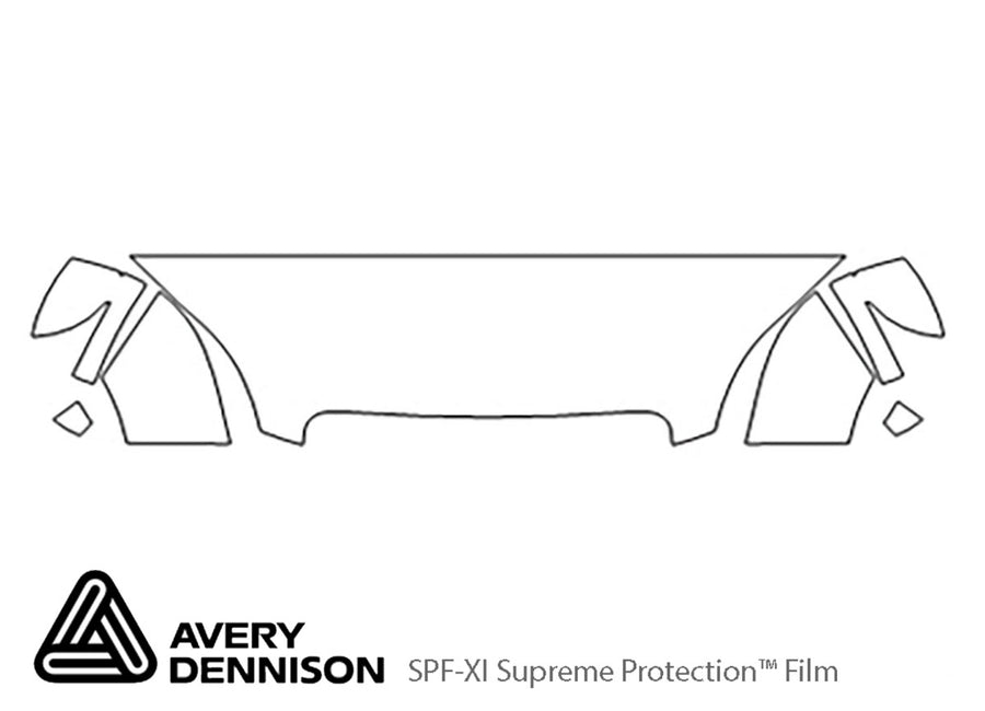 tts Avery Dennison Clear Bra Hood Precut PPF Diagram