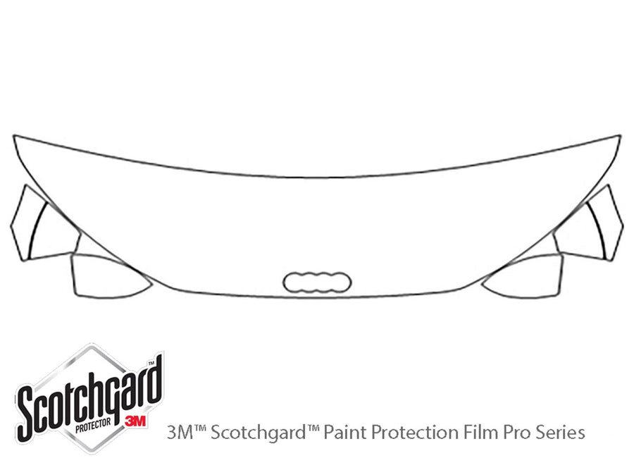 tts 3M Clear Bra Hood Precut PPF Diagram