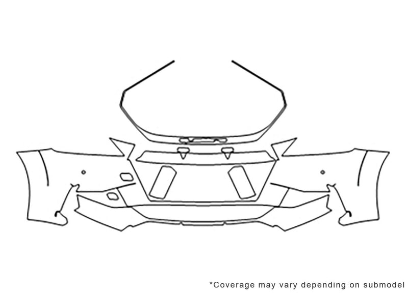 tts 3M Clear Bra Bumper Precut PPF Diagram