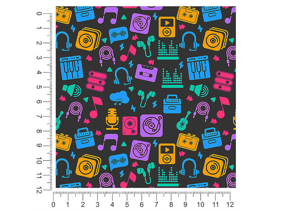audio input music 1ft x 1ft Craft Sheets