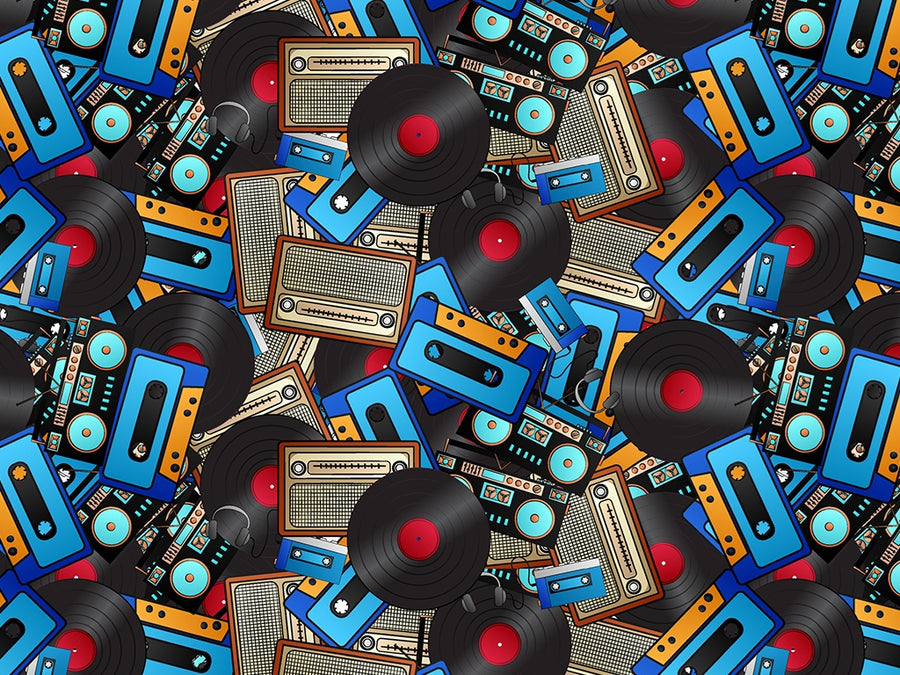 Audio Playback Music Vinyl Wrap Pattern~Rwraps Series 914 Digitally Printed Vinyl Wrap~0