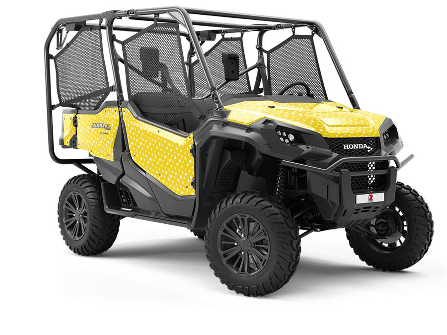 Aureolin Yellow Polka Dot Utility Vehicle Vinyl Wrap