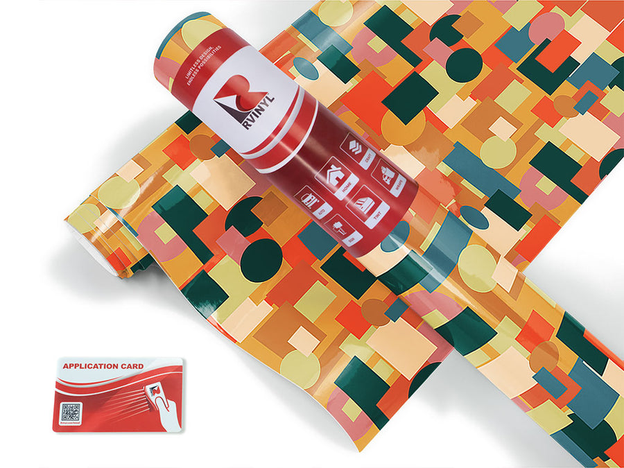autumn abstractions mosaic Craft Vinyl Roll