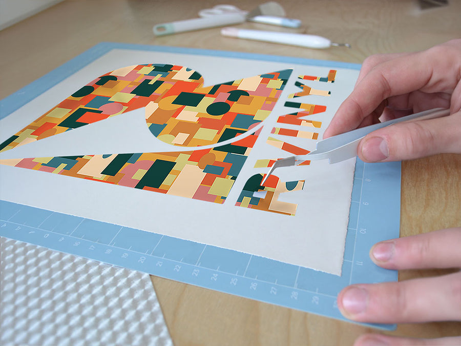 autumn abstractions mosaic Easy Weed Craft Vinyl