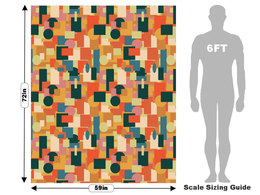 Autumn Abstractions Mosaic Vehicle Wrap Scale~Rwraps Series 914 Autumn Abstractions Mosaic Measurements~1