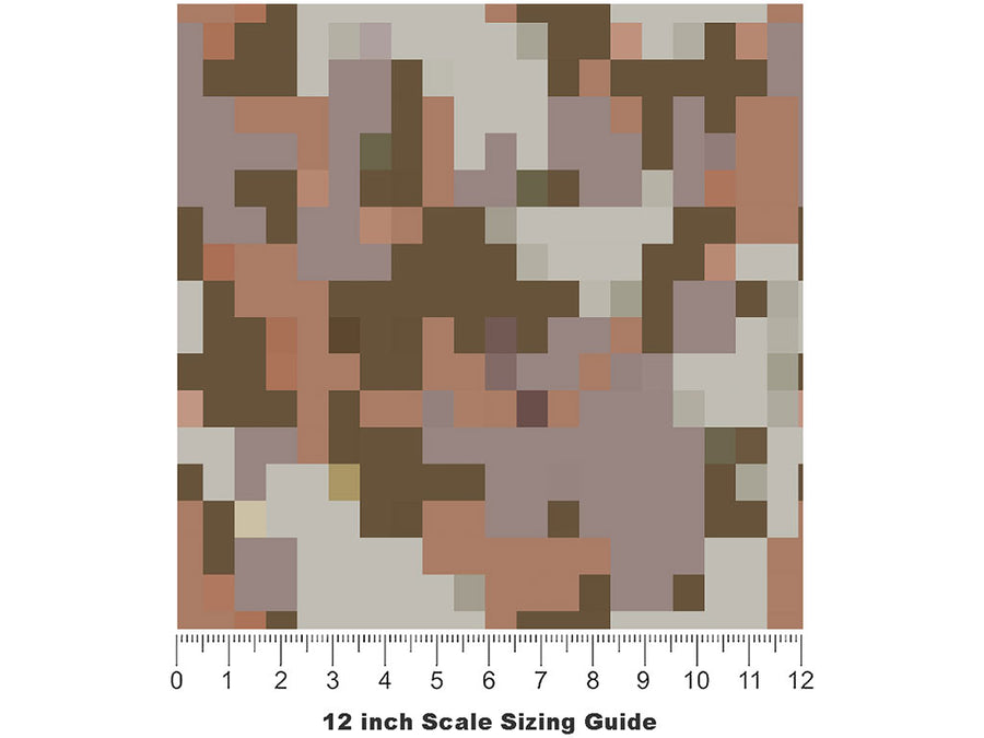 Autumn Approaches Pixel Vinyl Film Pattern Size 12 inch Scale~Rwraps Autumn Approaches Pixel Sizing Chart~2