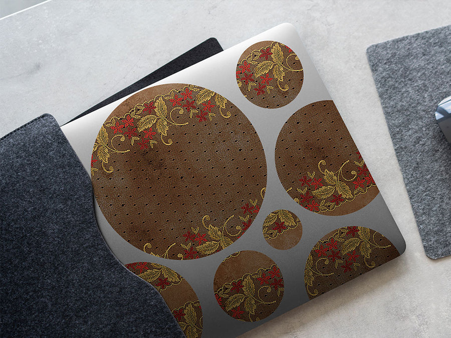 autumn embroidery gothic DIY Laptop Stickers