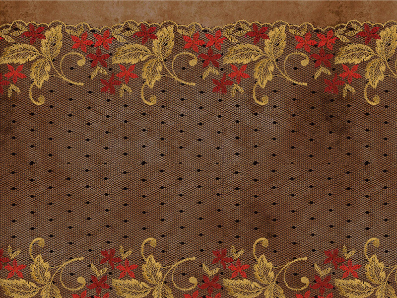 Autumn Embroidery Gothic Vinyl Wrap Pattern~Rwraps Series 914 Digitally Printed Vinyl Wrap~0