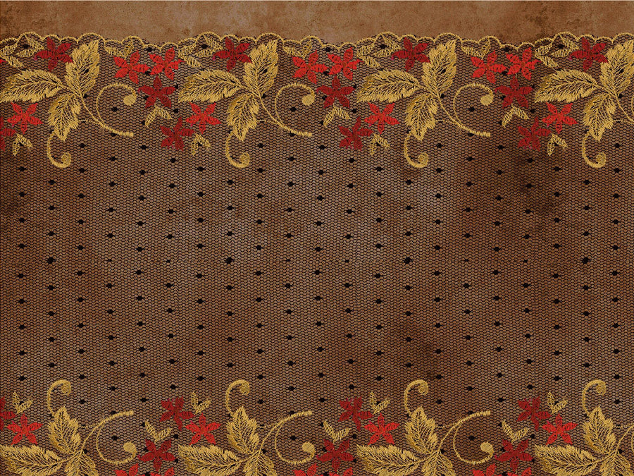 Autumn Embroidery Gothic Vinyl Wrap Pattern~Rwraps Series 914 Digitally Printed Vinyl Wrap~0