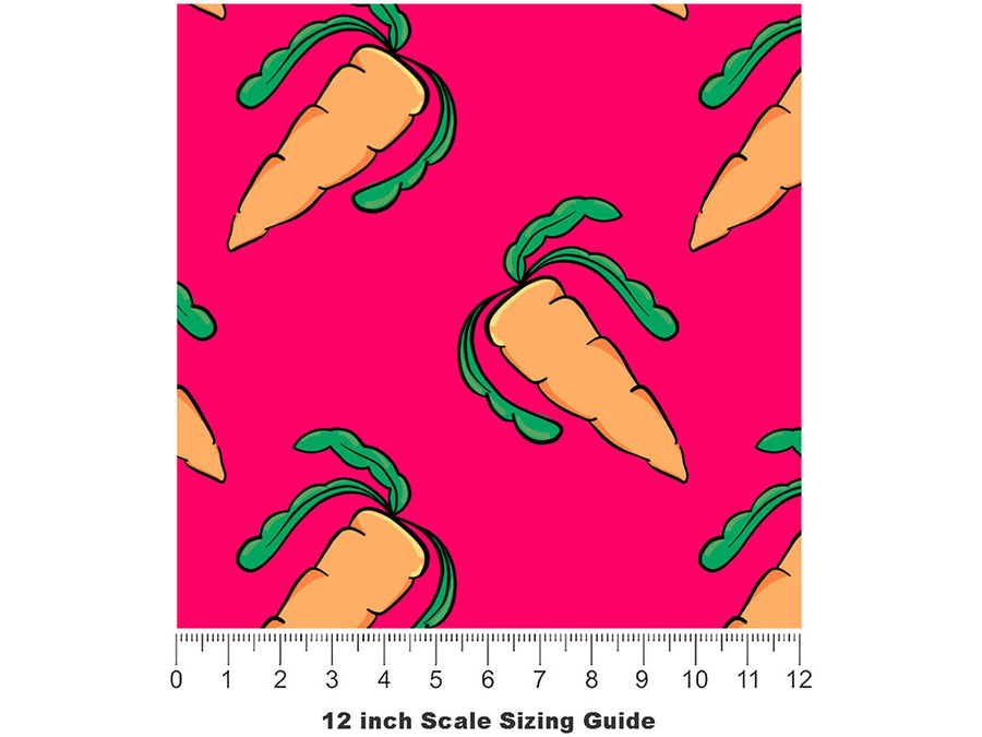 Autumn King Vegetable Vinyl Film Pattern Size 12 inch Scale~Rwraps Autumn King Vegetable Sizing Chart~2