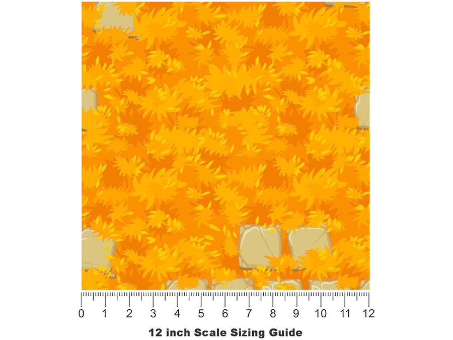 Autumn Pathway Brick Vinyl Film Pattern Size 12 inch Scale~Rwraps Autumn Pathway Brick Sizing Chart~3