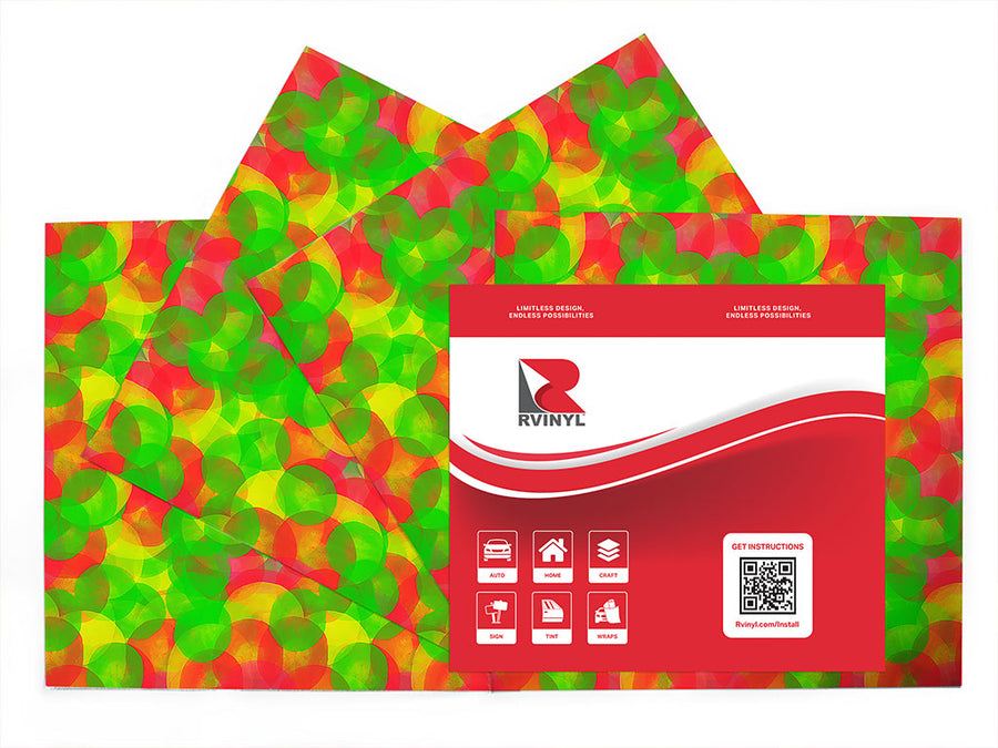 autumn spots tie dye Craft Vinyl Sheet Pack