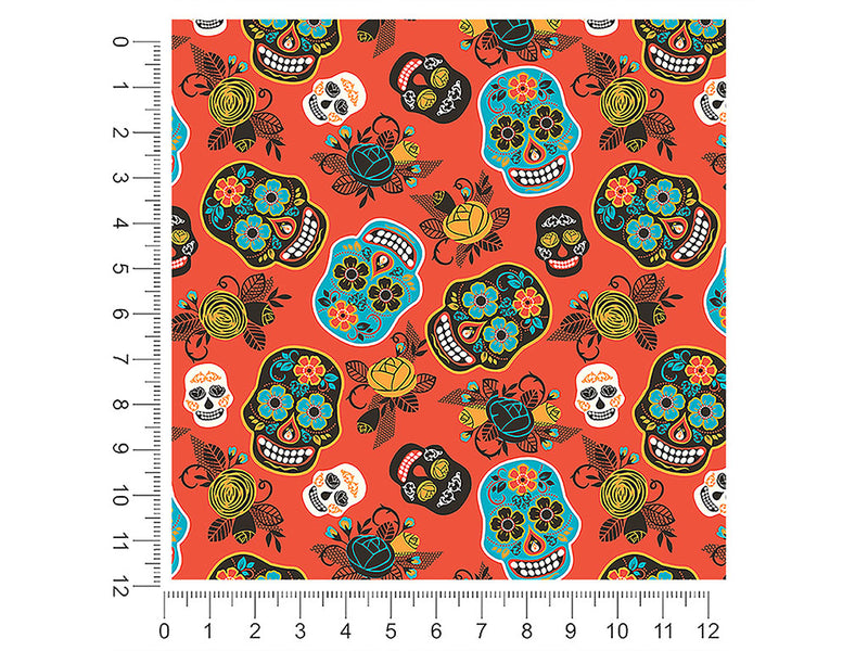autumnal calaveras day of the dead 1ft x 1ft Craft Sheets