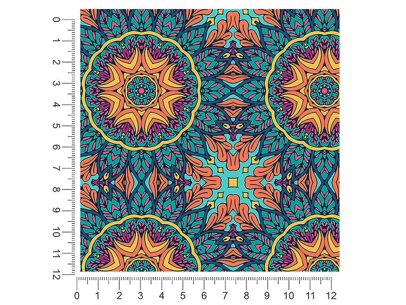 autumnal ferns mandala 1ft x 1ft Craft Sheets