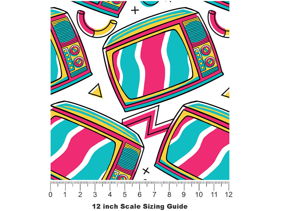 AV Input Gaming Vinyl Film Pattern Size 12 inch Scale~Rwraps AV Input Gaming Sizing Chart~2