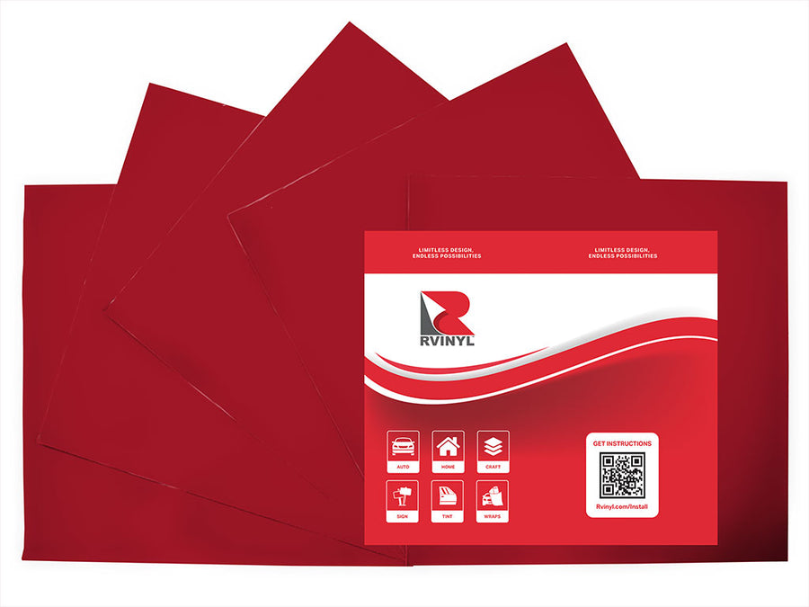 Avery HP750 Dark Red Craft Vinyl Sheet Pack