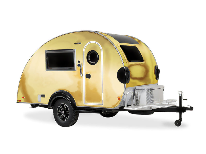 Avery Dennison SF 100 Gold Chrome DIY Tear Drop Trailer Wraps