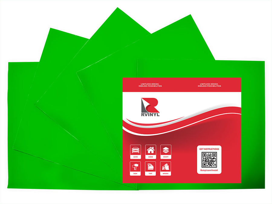 Avery SF100 Green Fluorescent Craft Vinyl Sheet Pack