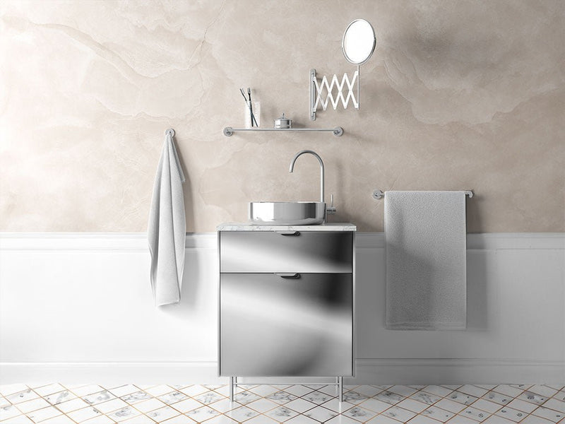 Avery Dennison™ SF 100 Silver Chrome Bathroom Cabinet Wraps