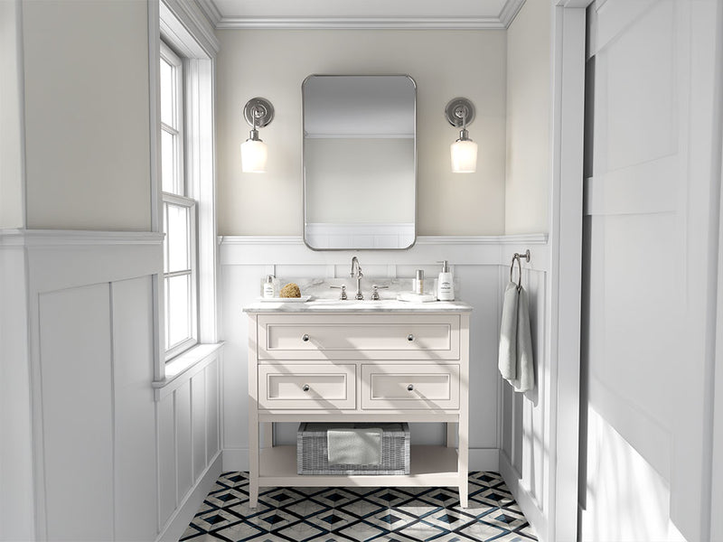 Avery Dennison SW900 Gloss White Pearl DIY Bathroom Cabinet Wraps