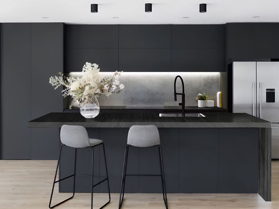 Avery Dennison™ SW900 Brushed Black Kitchen Countertop Wraps