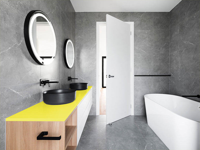 Avery Dennison™ SW900 Gloss Ambulance Yellow Bathroom Countertop Wraps