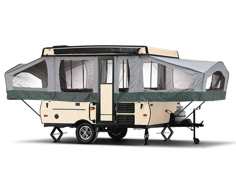 Avery Dennison SW900 Gloss Metallic Sand Sparkle Pop-Up Camper