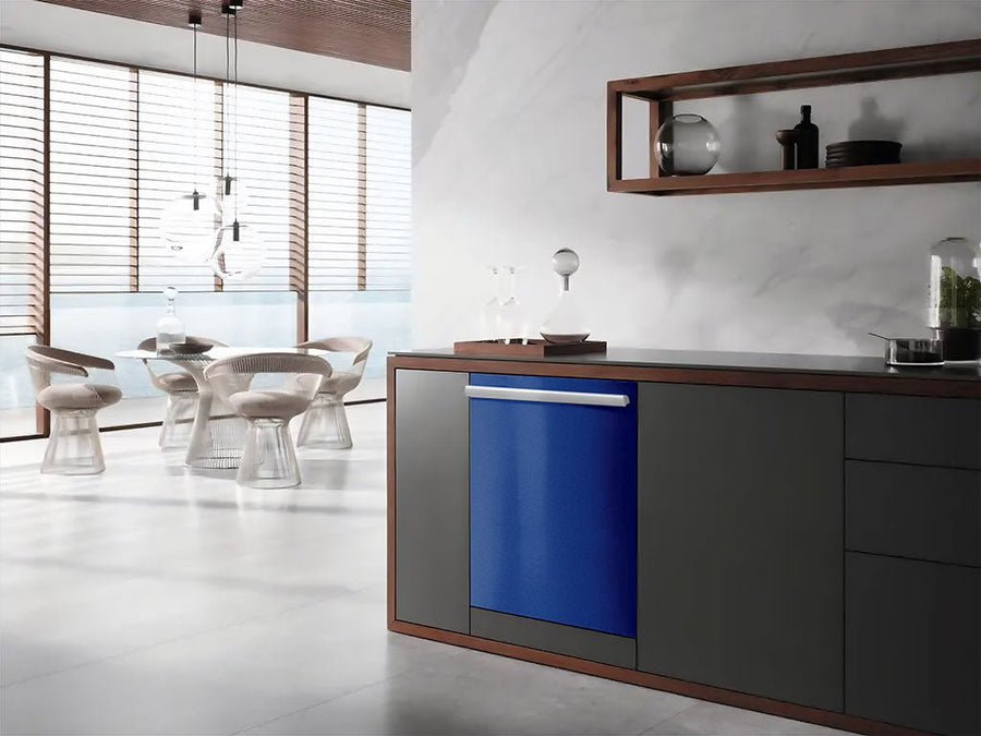 Avery Dennison™ SW900 Matte Metallic Brilliant Blue Wrapped Dishwasher Example