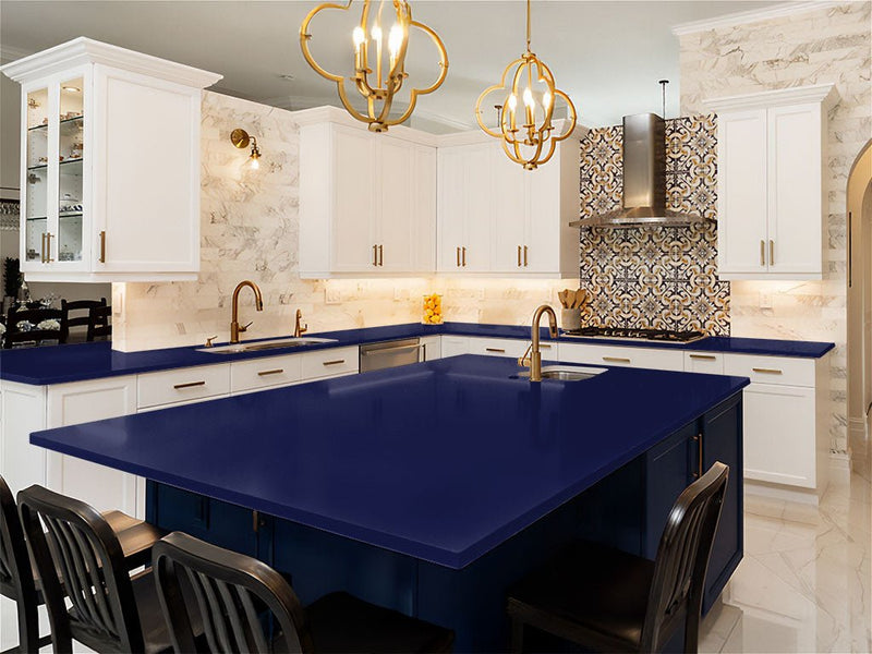 Avery Dennison SW900 Gloss Indigo Blue DIY Kitchen Counter Wraps