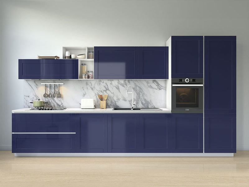Avery Dennison™ SW900 Gloss Indigo Blue Kitchen Cabinet Wraps