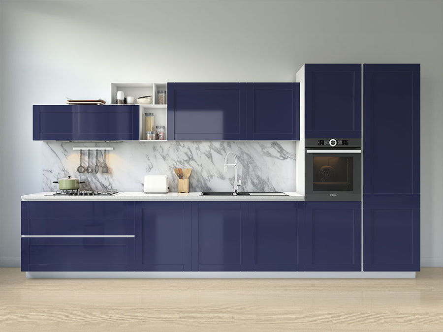 Avery Dennison™ SW900 Gloss Indigo Blue Kitchen Cabinet Wraps