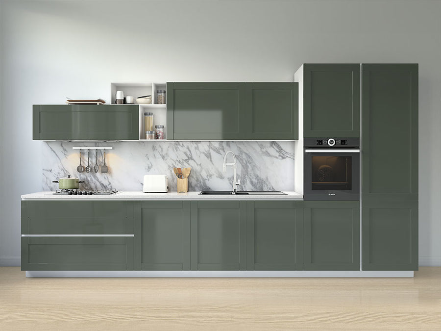 Avery Dennison™ SW900 Matte Olive Green Kitchen Cabinet Wraps