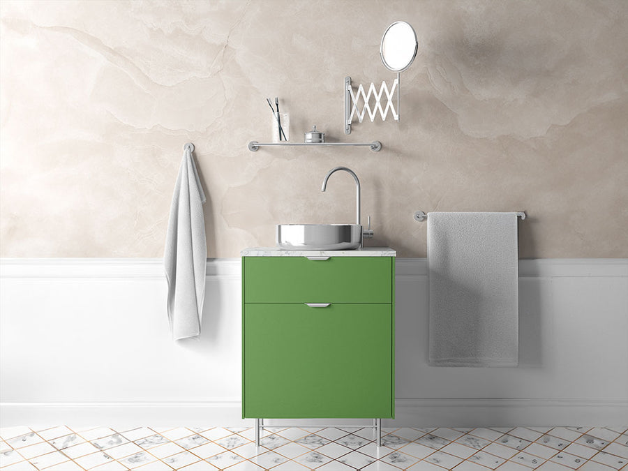 Avery Dennison™ SW900 Matte Metallic Green Apple Bathroom Cabinet Wraps