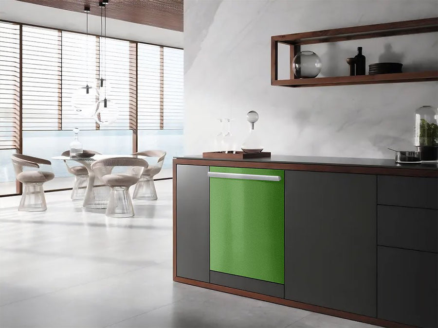 Avery Dennison™ SW900 Matte Metallic Green Apple Wrapped Dishwasher Example