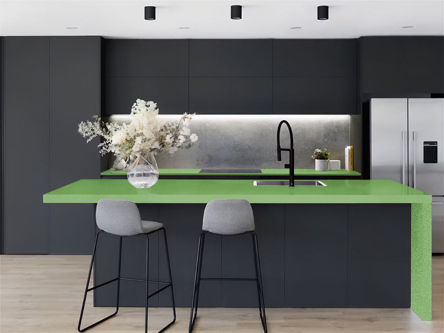 Avery Dennison™ SW900 Matte Metallic Green Apple Kitchen Countertop Wraps