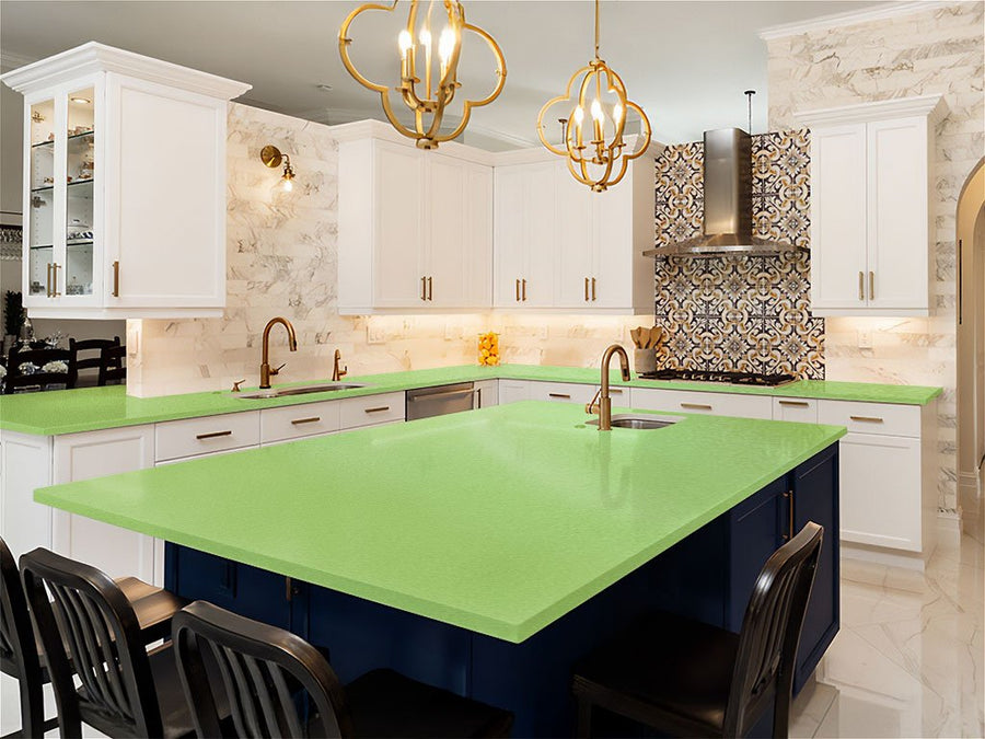 Avery Dennison SW900 Gloss Light Green Pearl DIY Kitchen Counter Wraps