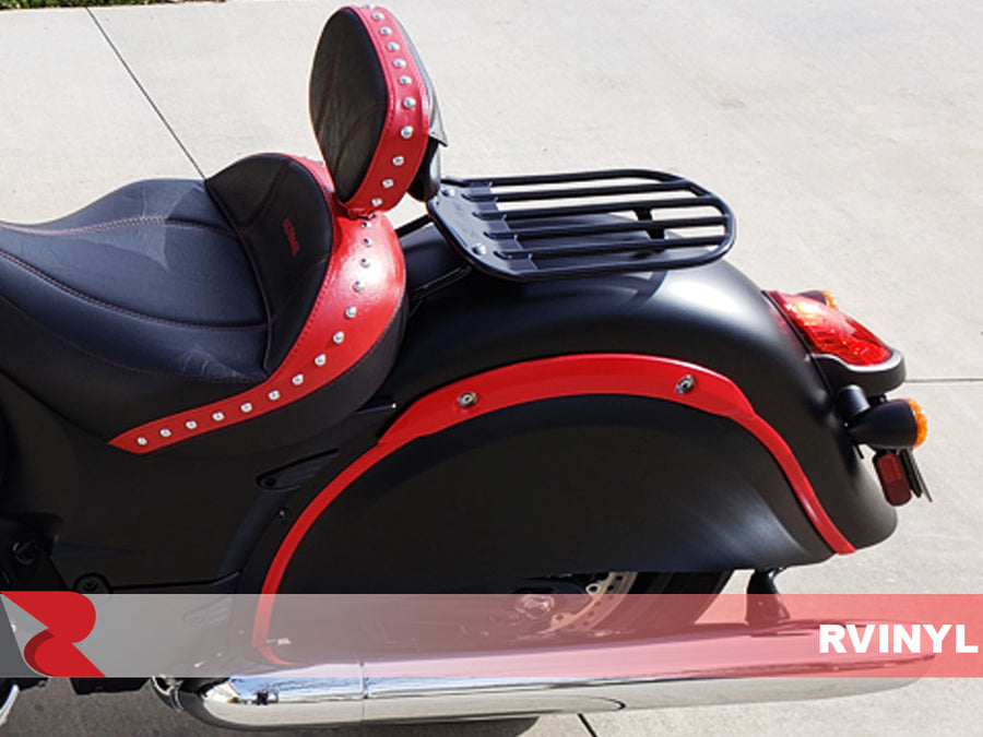 Avery SW 900 Satin Carmine Red Supreme Wrapping Film Motorcycle Rear Wrap