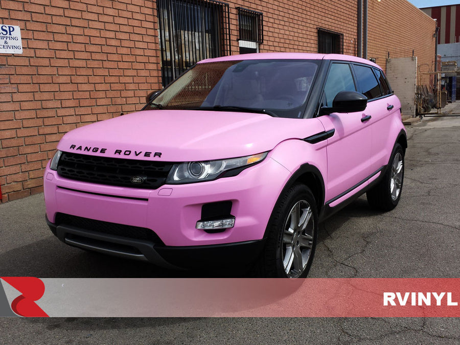Avery Satin Bubblegum Pin Land Rover Evoque Vehicle Wrap