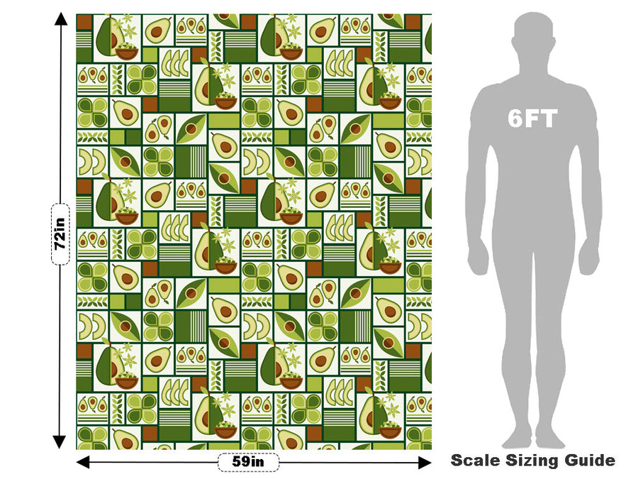 Avocado Toast Mosaic Vehicle Wrap Scale~Rwraps Series 914 Avocado Toast Mosaic Measurements~1
