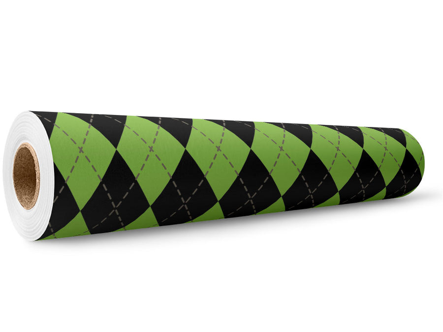 Avocado Tone Argyle Wrap Film Wholesale Roll~Rwraps Series 914 Digitally Printed Vinyl Roll~5