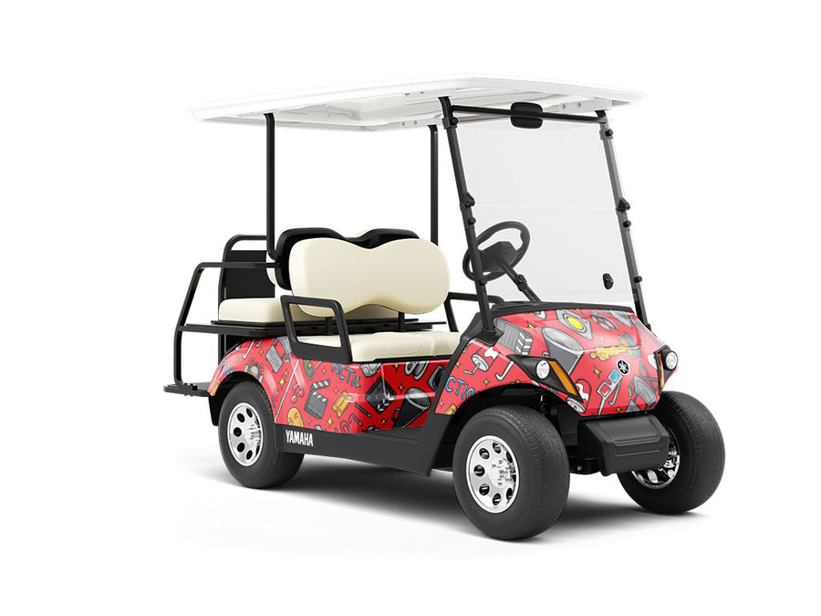 Award Season Movie Wrapped Golf Cart