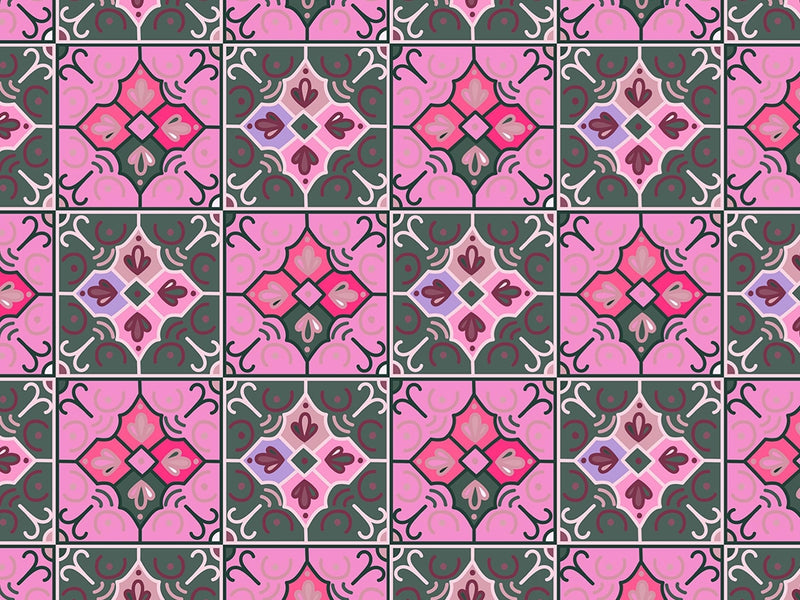 Azalea Tile Vinyl Wrap Pattern~Rwraps Series 914 Digitally Printed Vinyl Wrap~0