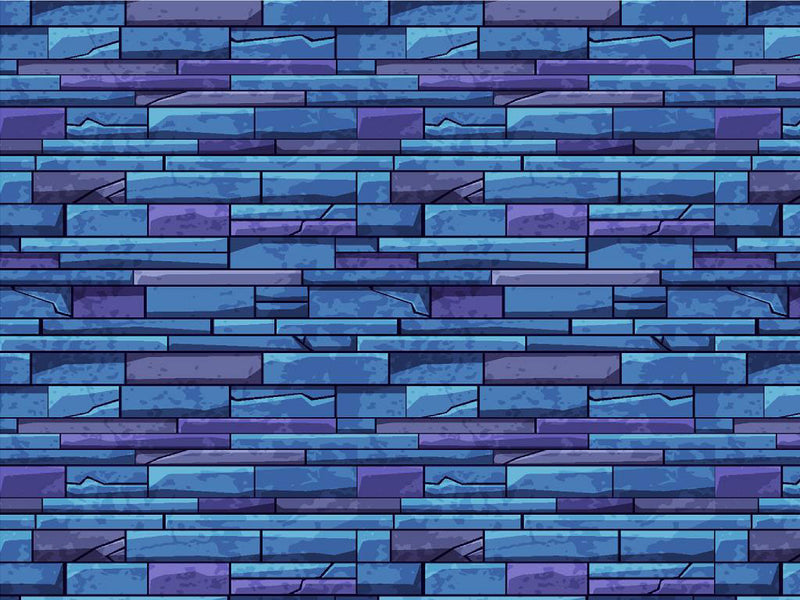 Azure Brick Vinyl Wrap Pattern~Rwraps Series 914 Digitally Printed Vinyl Wrap~0