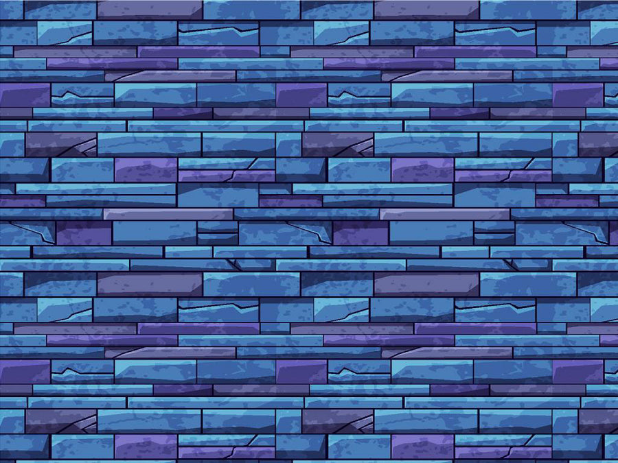 Azure Brick Vinyl Wrap Pattern~Rwraps Series 914 Digitally Printed Vinyl Wrap~0